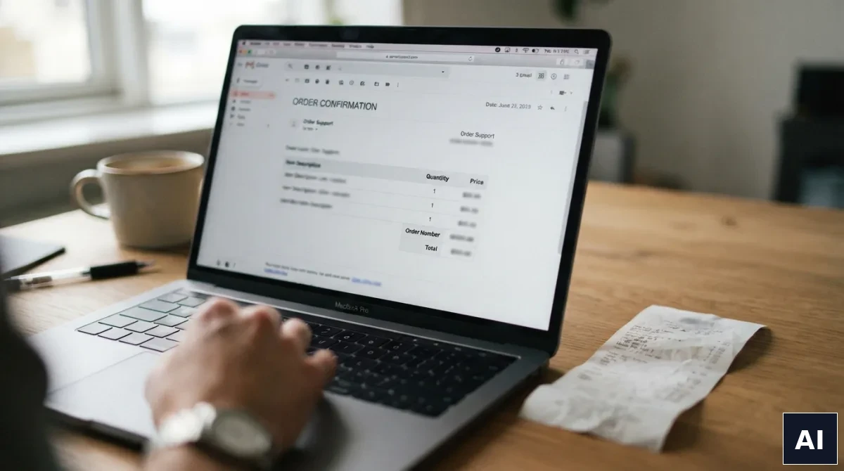 Zachowane potwierdzenie zamówienia jako dokumentacja zakupu online